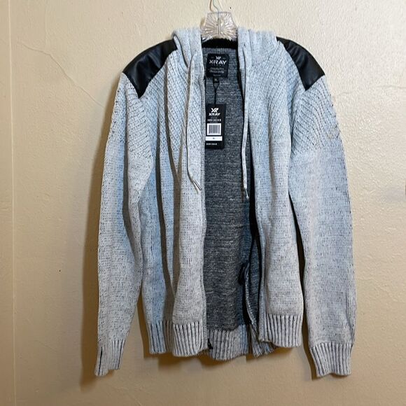 X-Ray Men's Full-Zip Sherpa Knit Hoodie Sweater size XL NWT - Picture 2 of 11